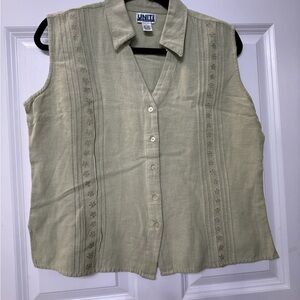 Women's Sleeveless Beige Top